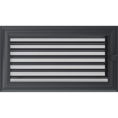 Камінна решітка Kratki Oskar графітова з жалюзями 17x30