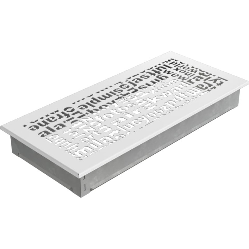 Камінна решітка Kratki ABC біла 17x37