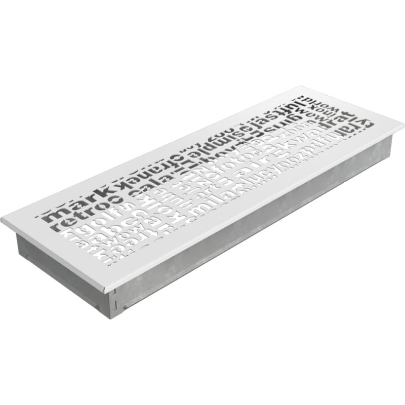 Камінна решітка Kratki ABC біла 17x49