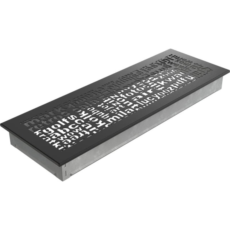 Камінна решітка Kratki ABC чорна 17x49