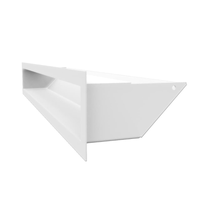 Камінна решітка Kratki LUFT Slim біла 9x60