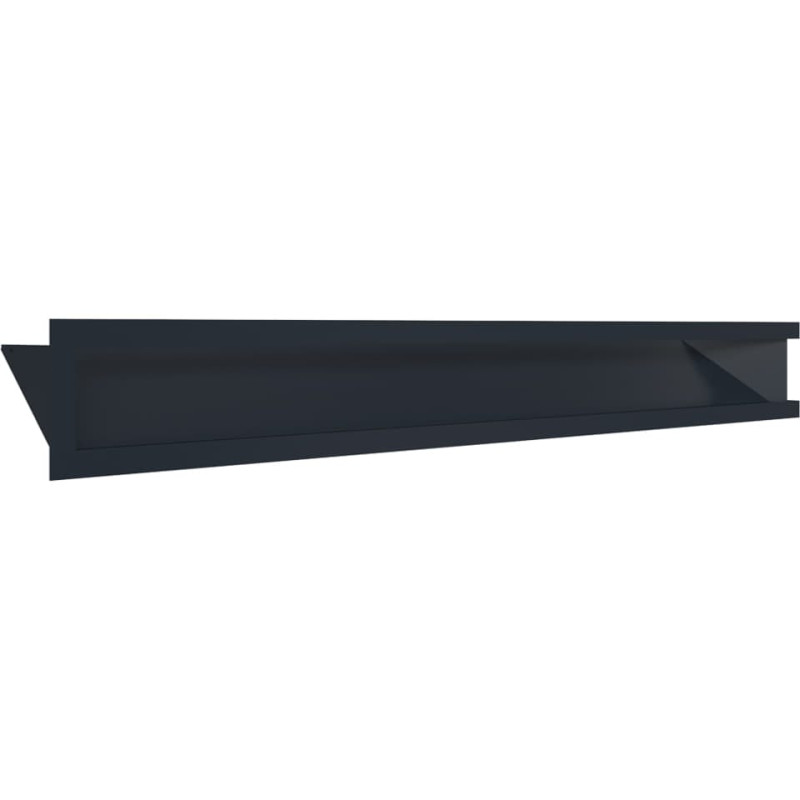 Камінна решітка Kratki LUFT SF кутовий лівий графітовий 80x40x9