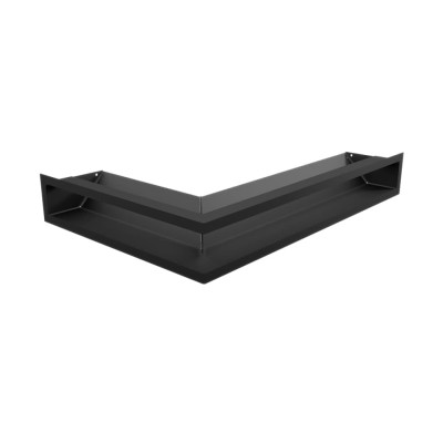 Камінна решітка Kratki LUFT Slim кутова права чорна 40x60x9