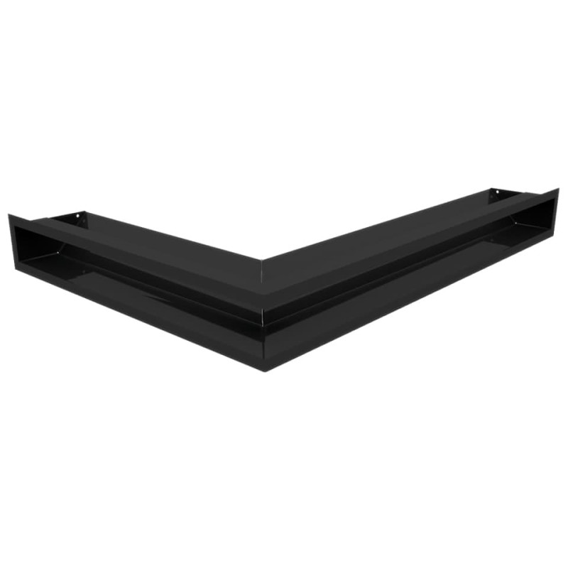 Камінна решітка Kratki LUFT кутова права чорна 54,7x76,6x9