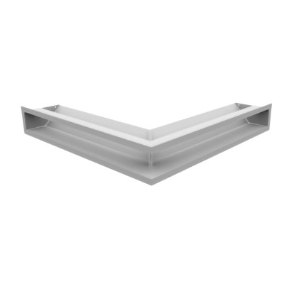 Камінна решітка Kratki LUFT Slim кутова біла 56x56x9