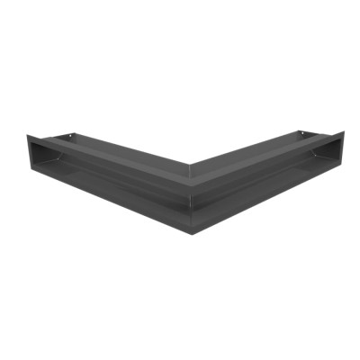 Камінна решітка Kratki LUFT Slim кутова графітова 56x56x9
