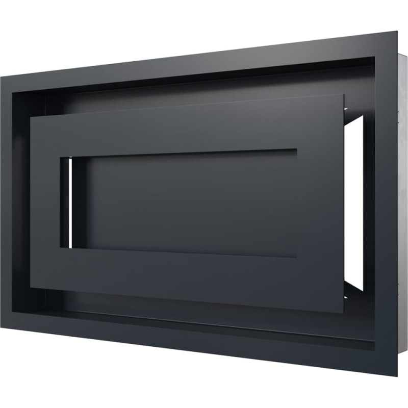 Камінна решітка Kratki WIND графітова 22x37