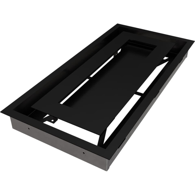 Камінна решітка Kratki WIND чорна 22x45