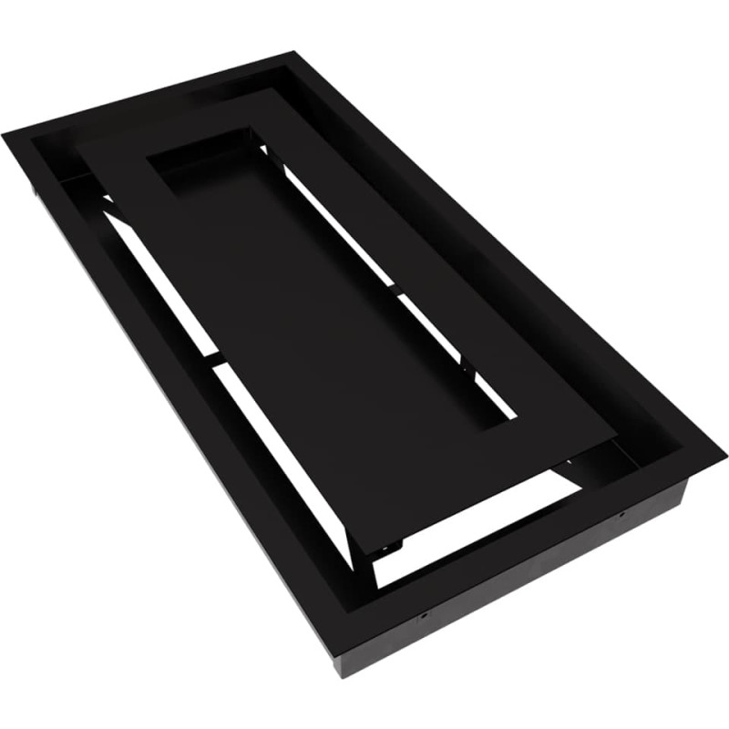 Камінна решітка Kratki WIND чорна 22x45